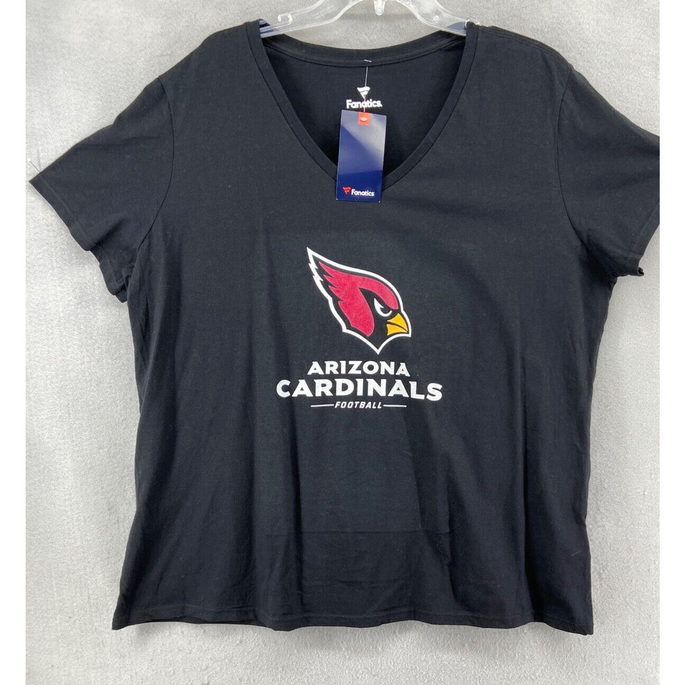 Fanatics Arizona Cardinals T-Shirt Women Sz 3XL Black Short Sleeve NFL Football